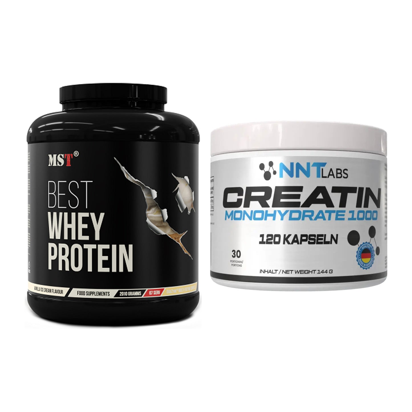Muskelaufbau-Set: MST Best Whey Protein + NNT Creatin 1000 mg – alle enthaltenen Artikel