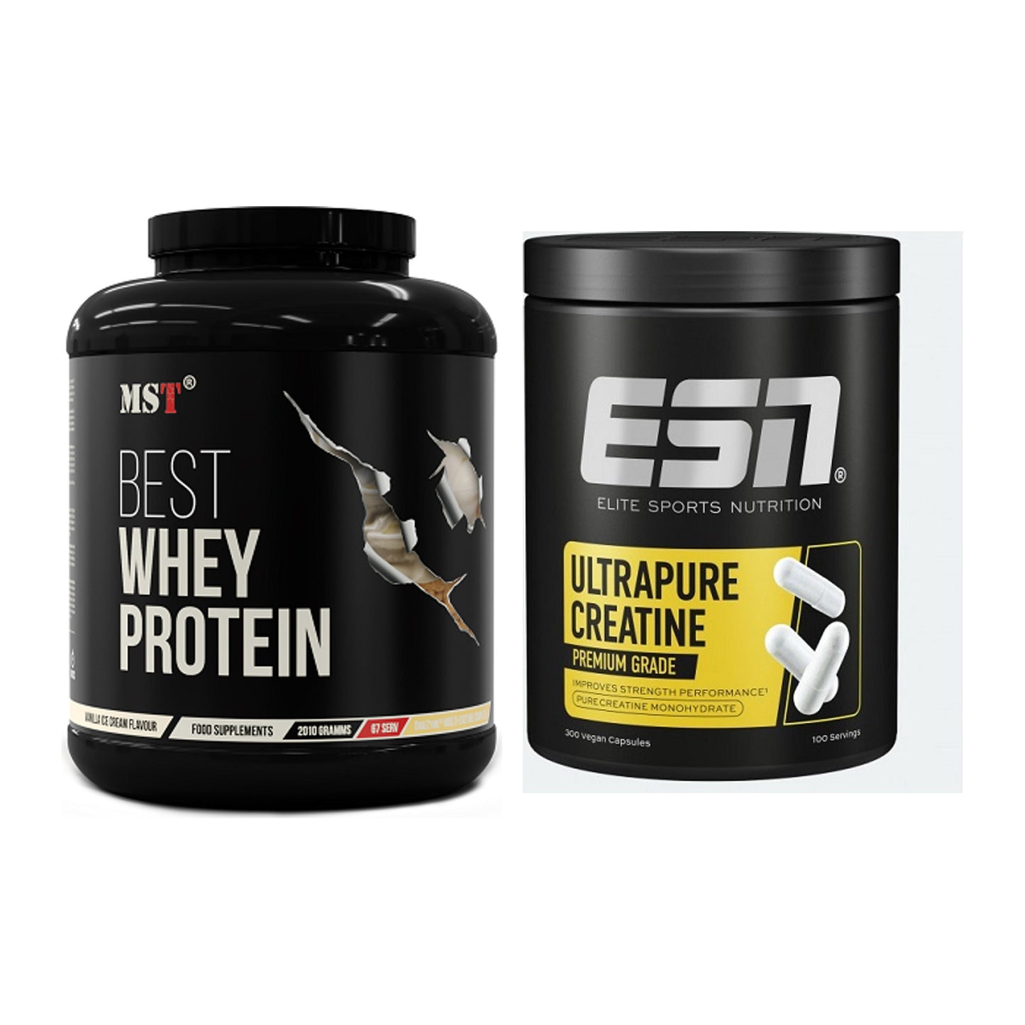 Muskelaufbau-Set: MST Best Whey Protein + ESN Ultrapure Creatine – alle enthaltenen Artikel
