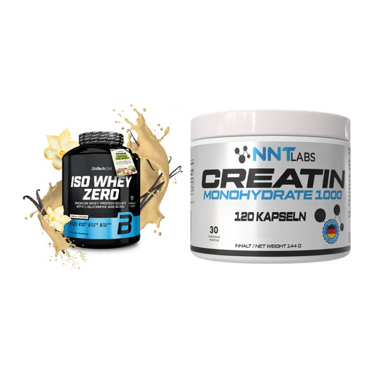 Muskelaufbau-Set: BioTech Iso Whey Zero + NNT Creatin 1000 mg – alle enthaltenen Artikel