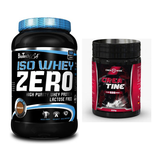 Muskelaufbau-Set: BioTech Iso Whey Zero + CREASWISS Creatine 600 Mesh – alle enthaltenen Artikel