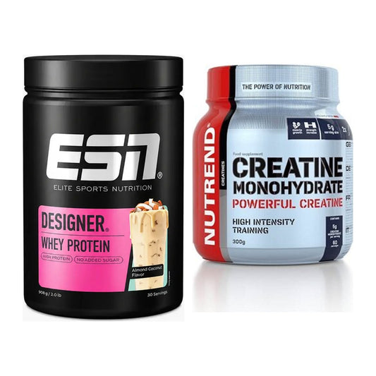 Muskelaufbau-Set: ESN Designer Whey + Nutrend Creatine Monohydrate – alle enthaltenen Artikel