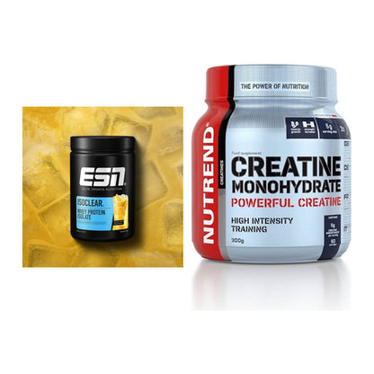 Muskelaufbau-Set: ESN ISOCLEAR Whey + Nutrend Creatine – alle enthaltenen Artikel