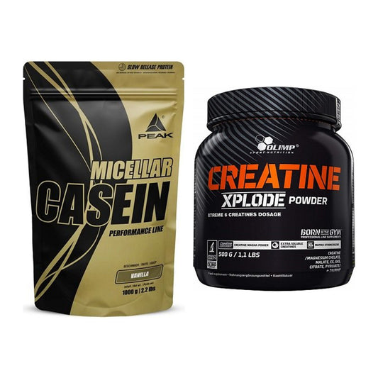 Muskelaufbau-Set: Peak Micellar Casein + Olimp Creatine Xplode – alle enthaltenen Artikel