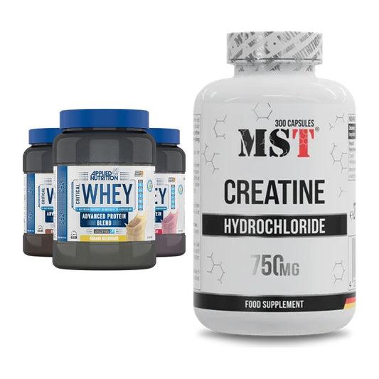 Muskelaufbau-Set: Applied Nutrition Critical Whey + MST Creatine HCL – alle enthaltenen Artikel
