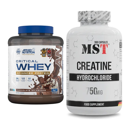 Muskelaufbau-Set: Applied Nutrition Critical Whey + MST Creatine HCL – alle enthaltenen Artikel