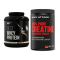 Muskelaufbau-Set: MST Best Whey Protein + Body Attack 100% Pure – alle enthaltenen Artikel
