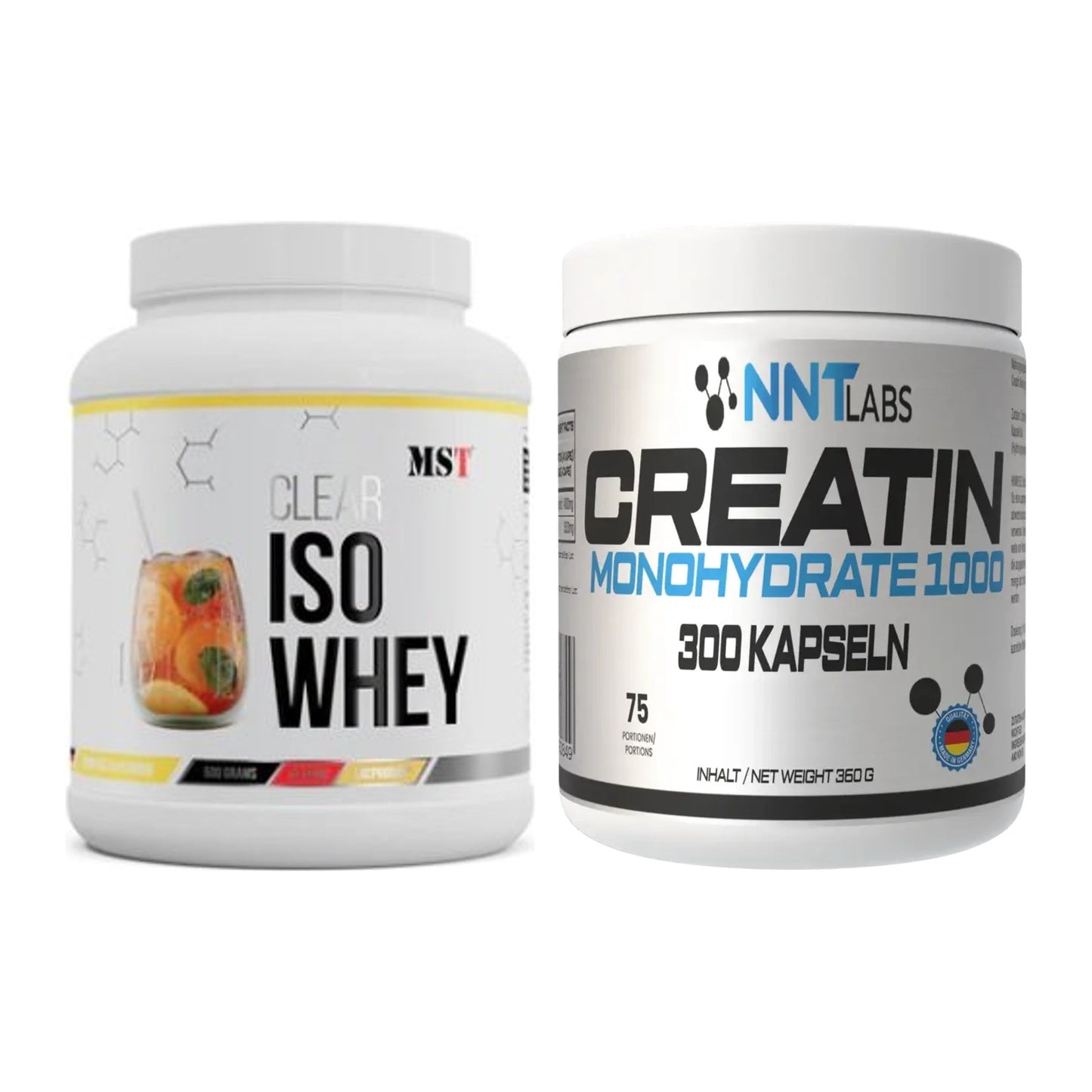 Muskelaufbau-Set: MST Iso Clear + NNT Creatin 1000 mg – alle enthaltenen Artikel
