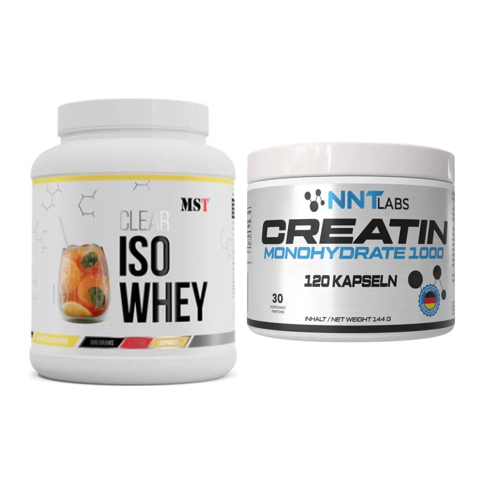 Muskelaufbau-Set: MST Iso Clear + NNT Creatin 1000 mg – alle enthaltenen Artikel