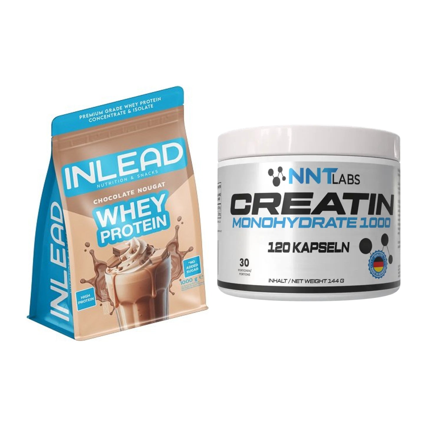 Muskelaufbau-Set: INLEAD Whey Protein + NNT Creatin 1000 mg – alle enthaltenen Artikel