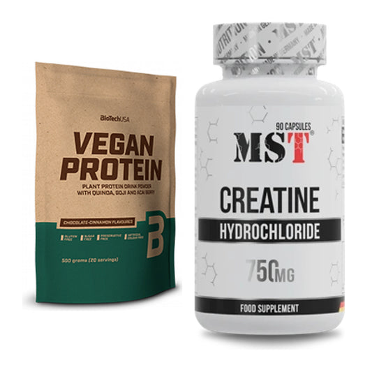 Muskelaufbau-Set: BioTech Vegan Protein + MST Creatin HCL – alle enthaltenen Artikel