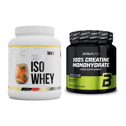 Muskelaufbau-Set: MST Iso Clear + BioTech Creatine Monohydrate – alle enthaltenen Artikel