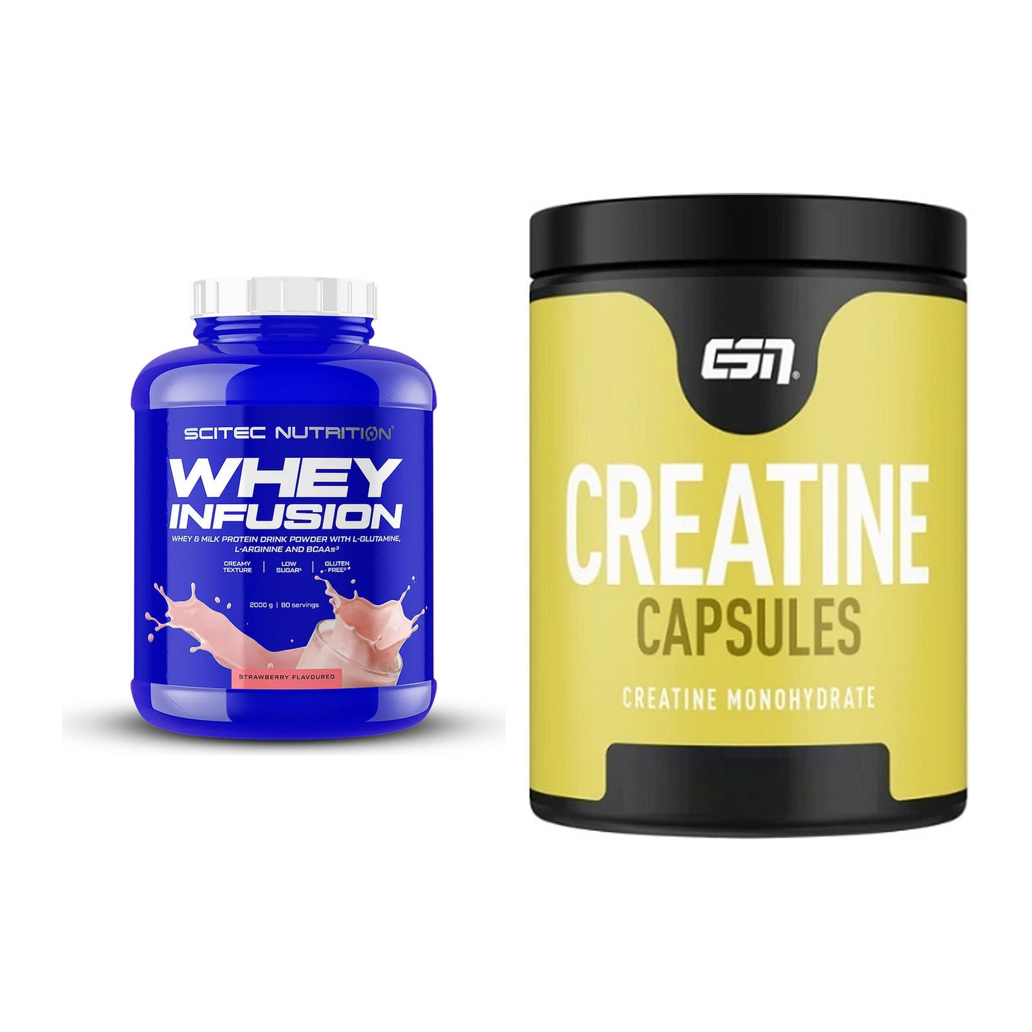 Muskelaufbau-Set: Scitec Whey Infusion + ESN Ultrapure Creatine – alle enthaltenen Artikel