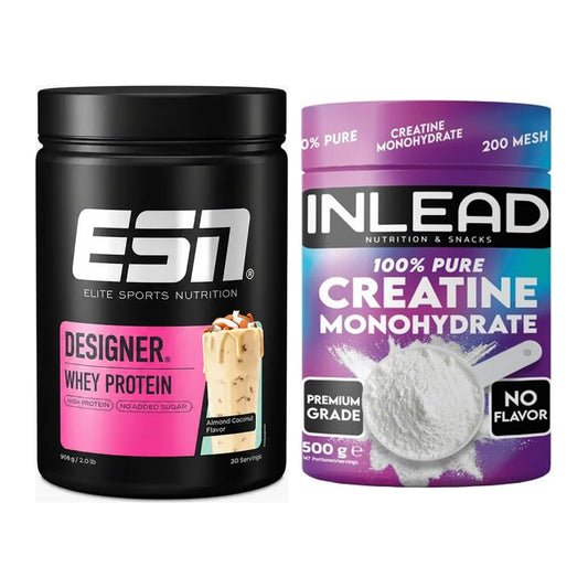 Muskelaufbau-Set: ESN Designer Whey + INLEAD Creatine Monohydrate – alle enthaltenen Artikel