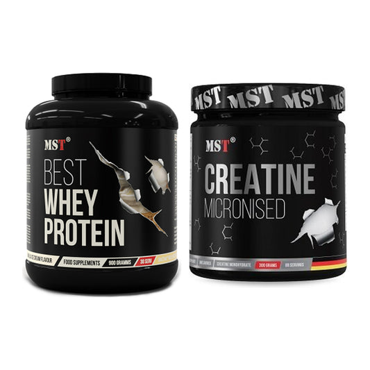 Muskelaufbau-Set: MST Best Whey Protein + MST Creatin Monohydrate – alle enthaltenen Artikel