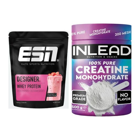 Muskelaufbau-Set: ESN Designer Whey + INLEAD Creatine Monohydrate – alle enthaltenen Artikel