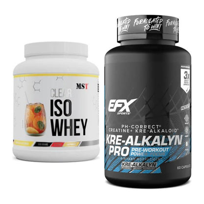 Muskelaufbau-Set: MST Iso Clear + EFX Kre-Alkalyn PRO – alle enthaltenen Artikel