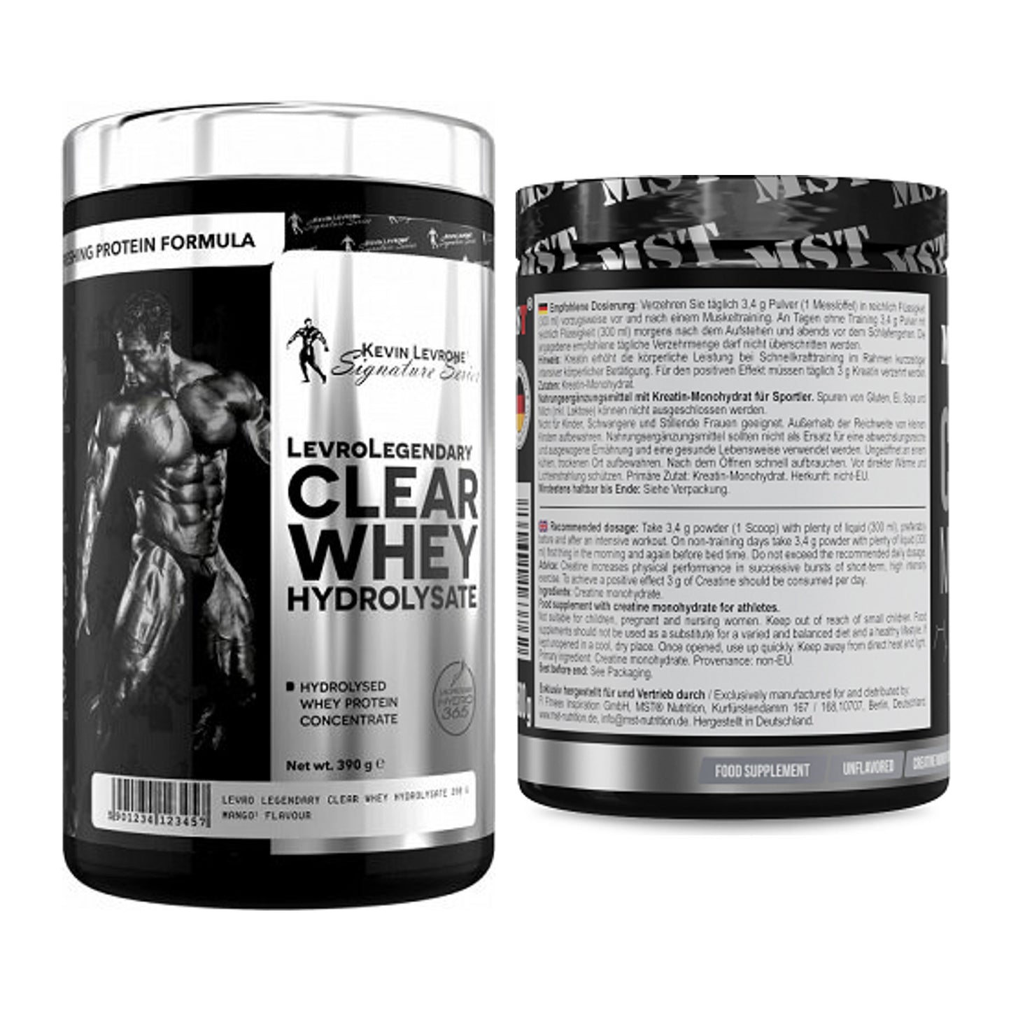 Muskelaufbau-Set: Kevin Levrone Clear Whey + MST Creatin Monohydrate – alle enthaltenen Artikel