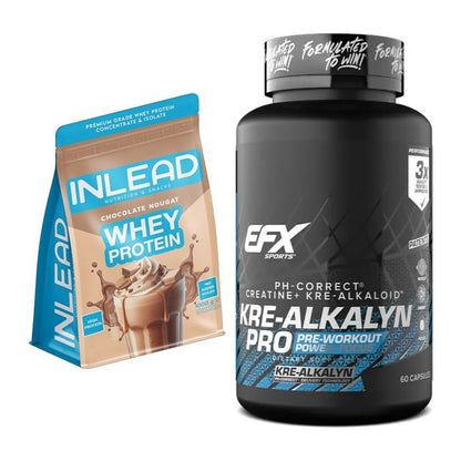 Muskelaufbau-Set: INLEAD Whey Protein + EFX Kre-Alkalyn PRO – alle enthaltenen Artikel