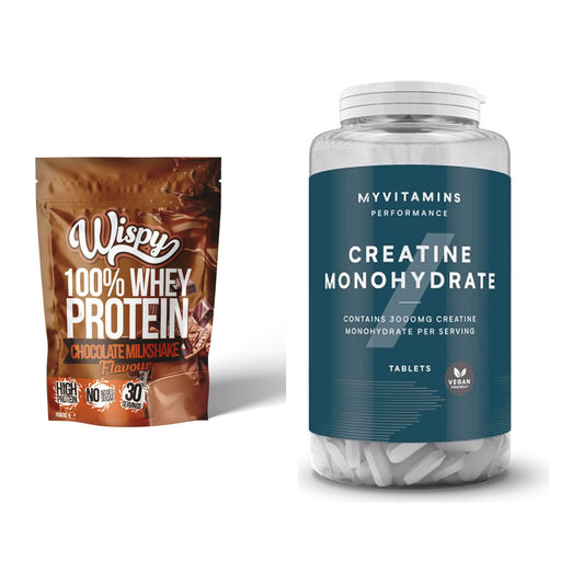 Muskelaufbau-Set: Wispy Whey 100% + MyProtein MyVitamins Creatine – alle enthaltenen Artikel