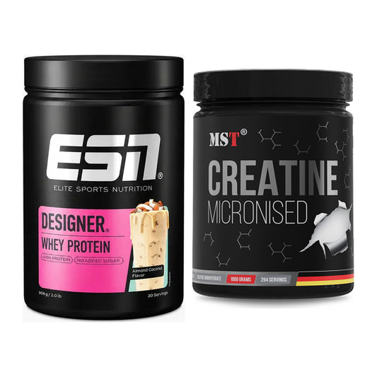 Muskelaufbau-Set: ESN Designer Whey + MST Creatin Monohydrate – alle enthaltenen Artikel