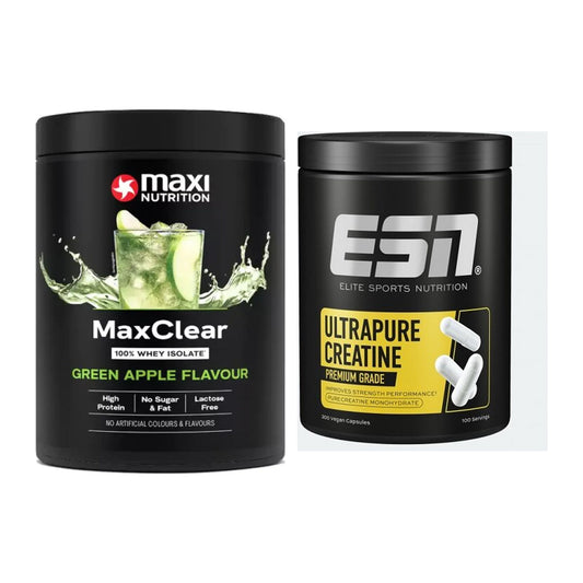 Σετ μυϊκής ανάπτυξης: MaxiNutrition MaxClear + ESN Ultrapure Creatine - περιλαμβάνονται όλα τα είδη
