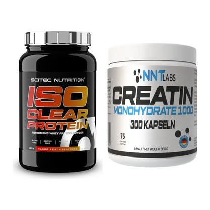 Muskelaufbau-Set: Scitec IsoClear Protein + NNT Creatin 1000 mg – alle enthaltenen Artikel