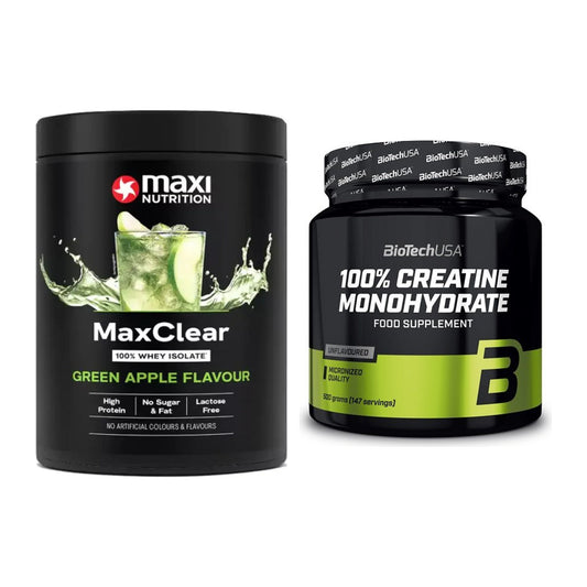 Muskelaufbau-Set: MaxiNutrition MaxClear + BioTech Creatine – alle enthaltenen Artikel