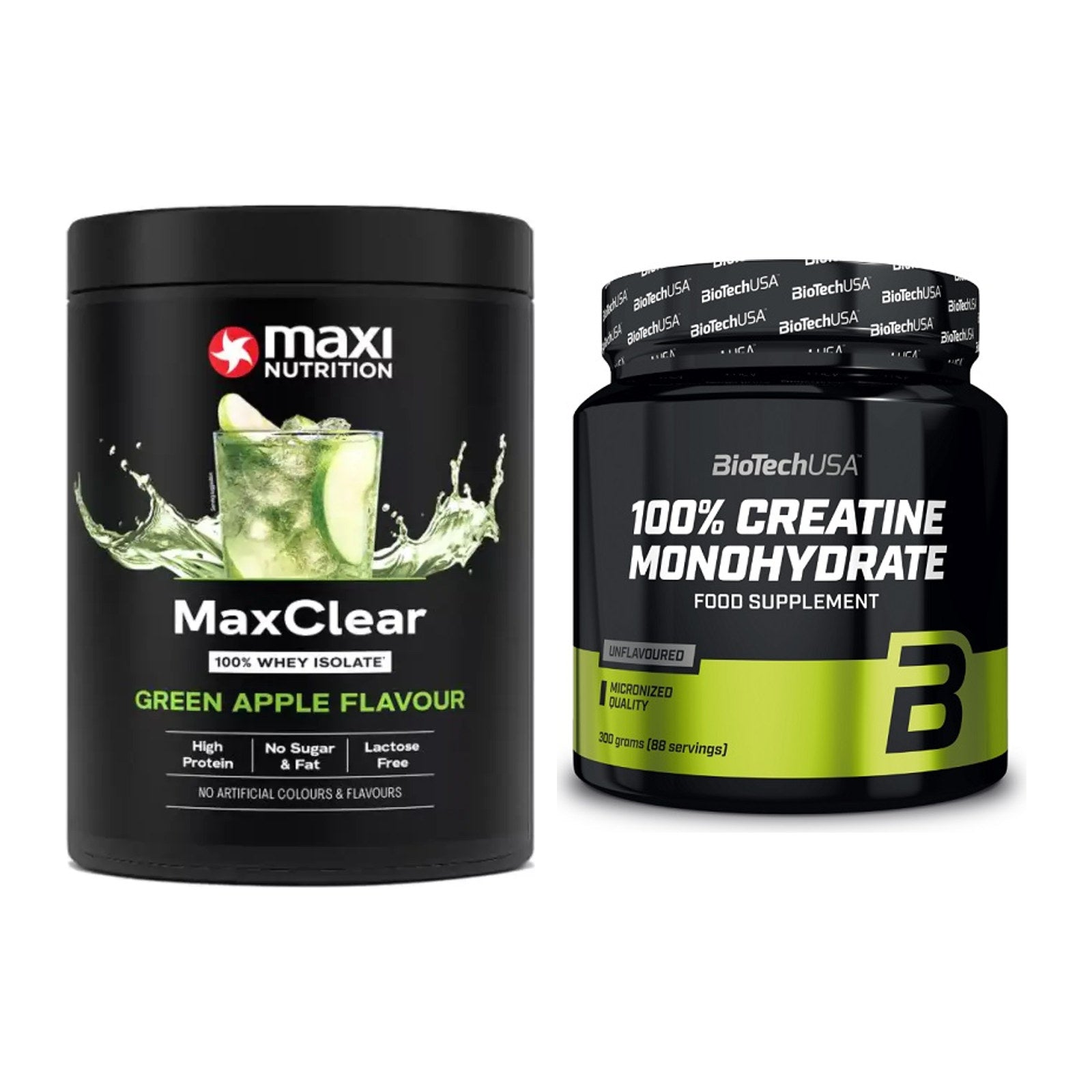 Muskelaufbau-Set: MaxiNutrition MaxClear + BioTech Creatine – alle enthaltenen Artikel