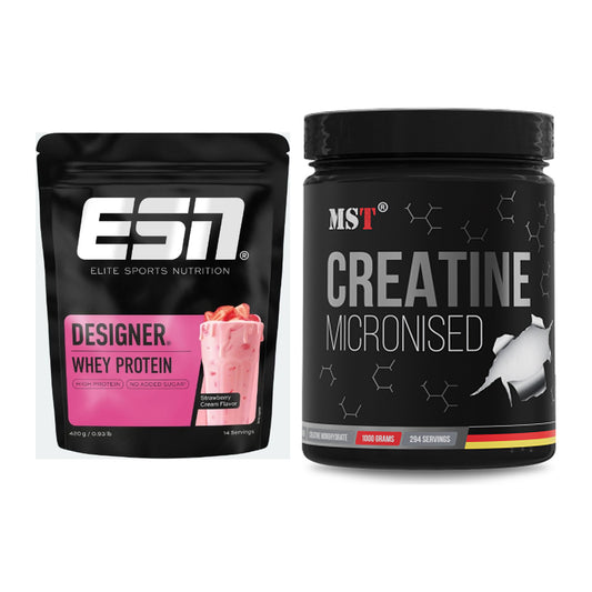 Muskelaufbau-Set: ESN Designer Whey + MST Creatin Monohydrate – alle enthaltenen Artikel