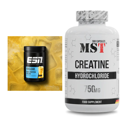 Muskelaufbau-Set: ESN ISOCLEAR Whey Isolate + MST Creatine HCL – alle enthaltenen Artikel