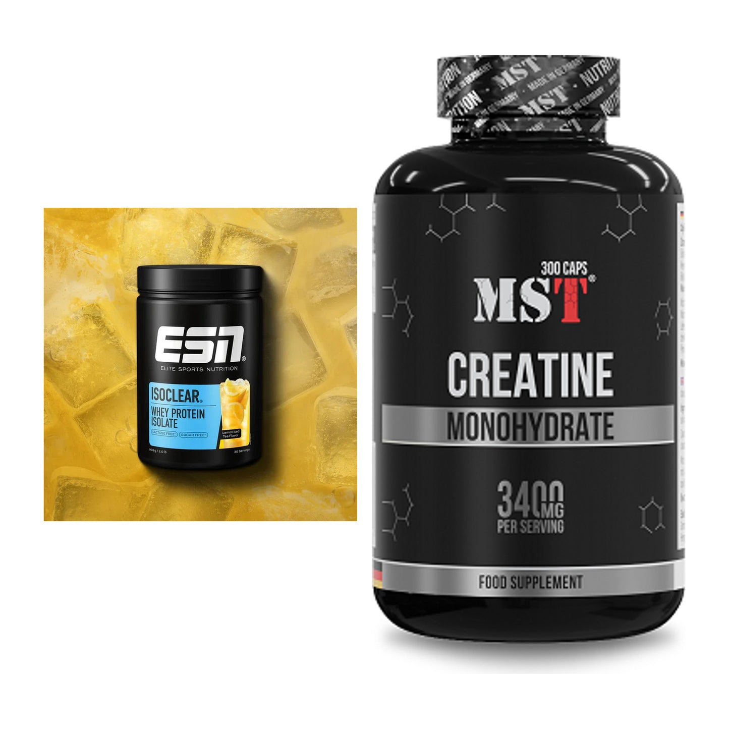 Muskelaufbau-Set: ESN ISOCLEAR Whey + MST Creatine Monohydrate – alle enthaltenen Artikel