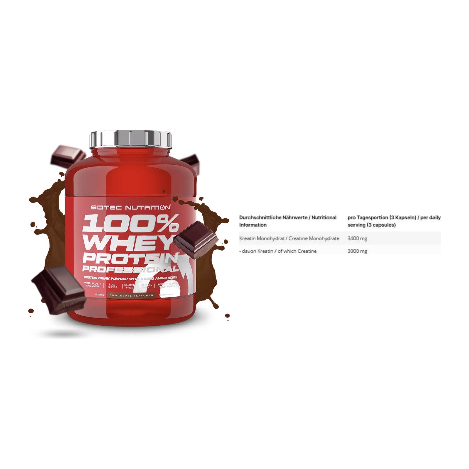 Muskelaufbau-Set: Scitec 100% Whey + INLEAD Creatine – alle enthaltenen Artikel