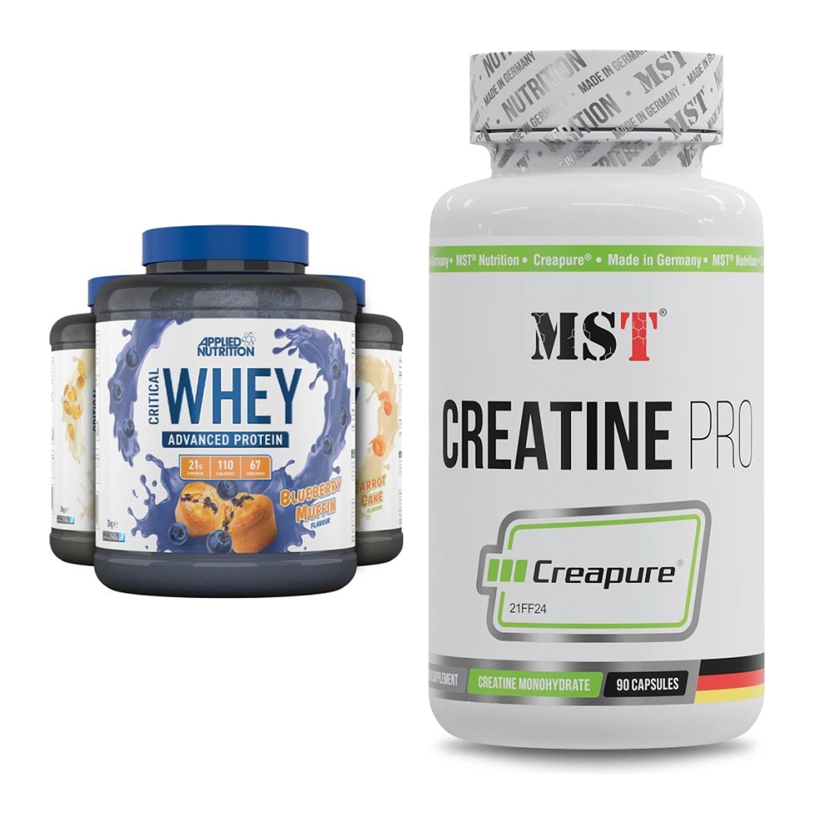 Muskelaufbau-Set: Applied Nutrition + MST Creatine Pro – alle enthaltenen Artikel