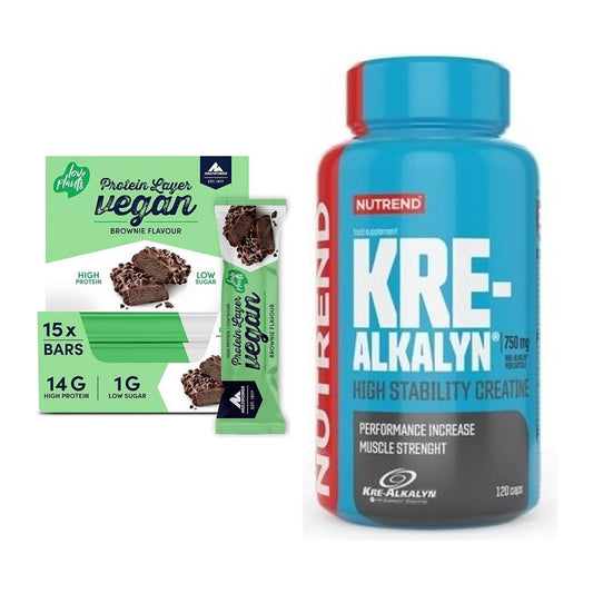 Muskelaufbau-Set: Multipower Vegan Protein + Nutrend Kre-Alkalyn – alle enthaltenen Artikel