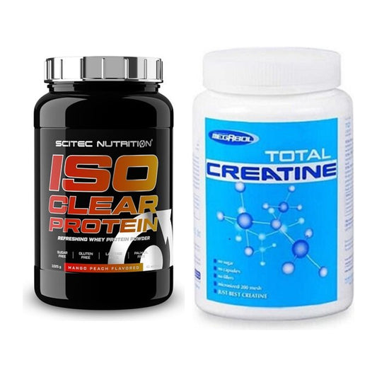 Muskelaufbau-Set: Scitec IsoClear Protein + Megabol Total Creatine – alle enthaltenen Artikel
