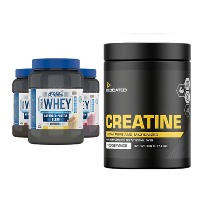 Muskelaufbau-Set: Applied Nutrition Critical Whey + Dedicated Creatine – alle enthaltenen Artikel