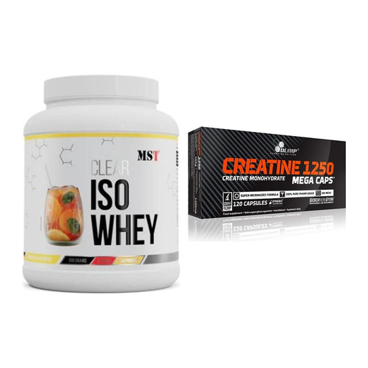 Muskelaufbau-Set: MST Iso Clear + Olimp Creatine Mega Caps – alle enthaltenen Artikel