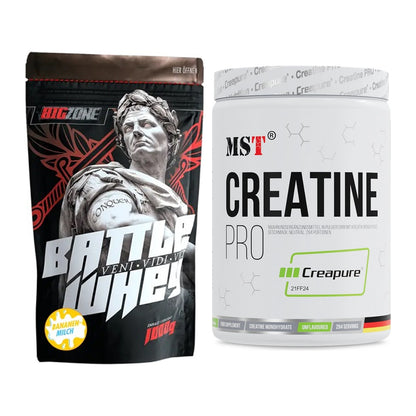 Muskelaufbau-Set: Big Zone Battle Whey + MST Creatin Pro CREAPURE – alle enthaltenen Artikel