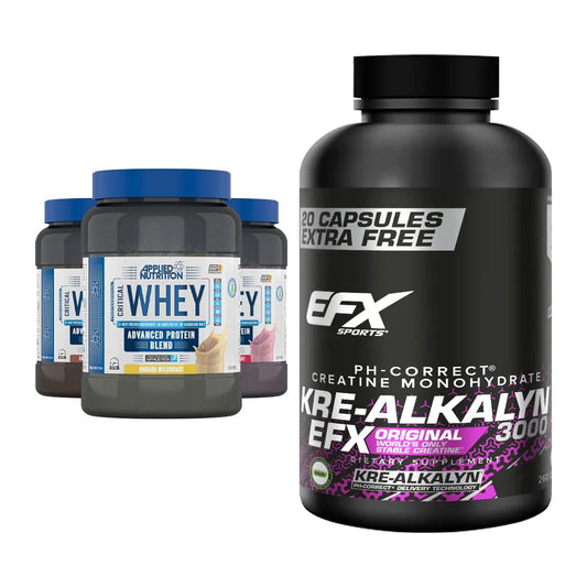 Muskelaufbau-Set: Applied Nutrition + EFX Kre-Alkalyn 3000 – alle enthaltenen Artikel