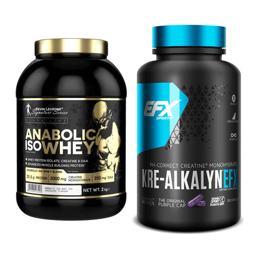 Muskelaufbau-Set: Kevin Levrone Anabolic Iso Whey + EFX Kre-Alkalyn – alle enthaltenen Artikel
