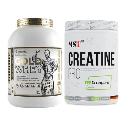 Muskelaufbau-Set: Kevin Levrone Gold Whey + MST Creatin Pro CREAPURE – alle enthaltenen Artikel