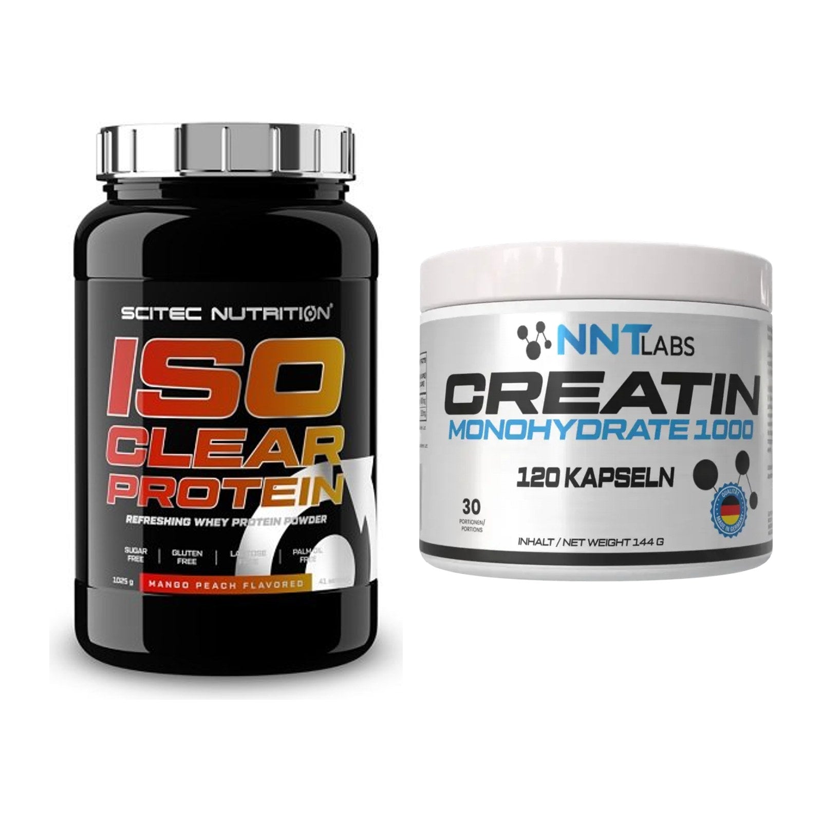 Muskelaufbau-Set: Scitec IsoClear Protein + NNT Creatin 1000 mg – alle enthaltenen Artikel