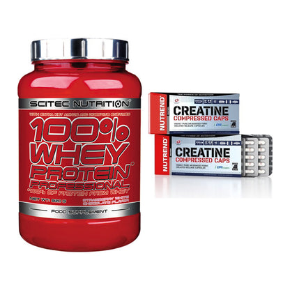 Muskelaufbau-Set: Scitec 100% Whey + Nutrend Creatine – alle enthaltenen Artikel