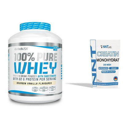 Muskelaufbau-Set: BioTech 100% Pure Whey + NNT Creatin Monohydrat – alle enthaltenen Artikel