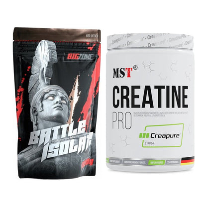 Muskelaufbau-Set: Big Zone Battle Isolate + MST Creatin Pro CREAPURE – alle enthaltenen Artikel