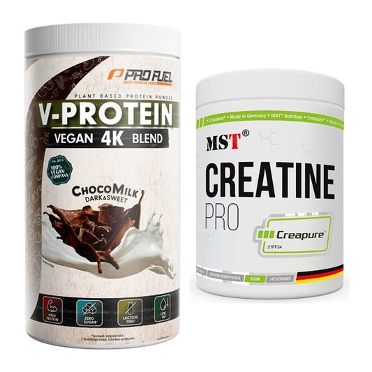 Muskelaufbau-Set: ProFuel V-PROTEIN vegan + MST Creatin Pro CREAPURE – alle enthaltenen Artikel