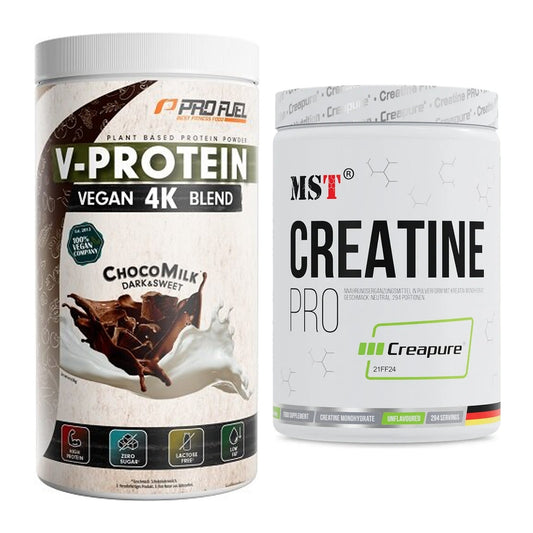 Muskelaufbau-Set: ProFuel V-PROTEIN vegan + MST Creatin Pro CREAPURE – alle enthaltenen Artikel