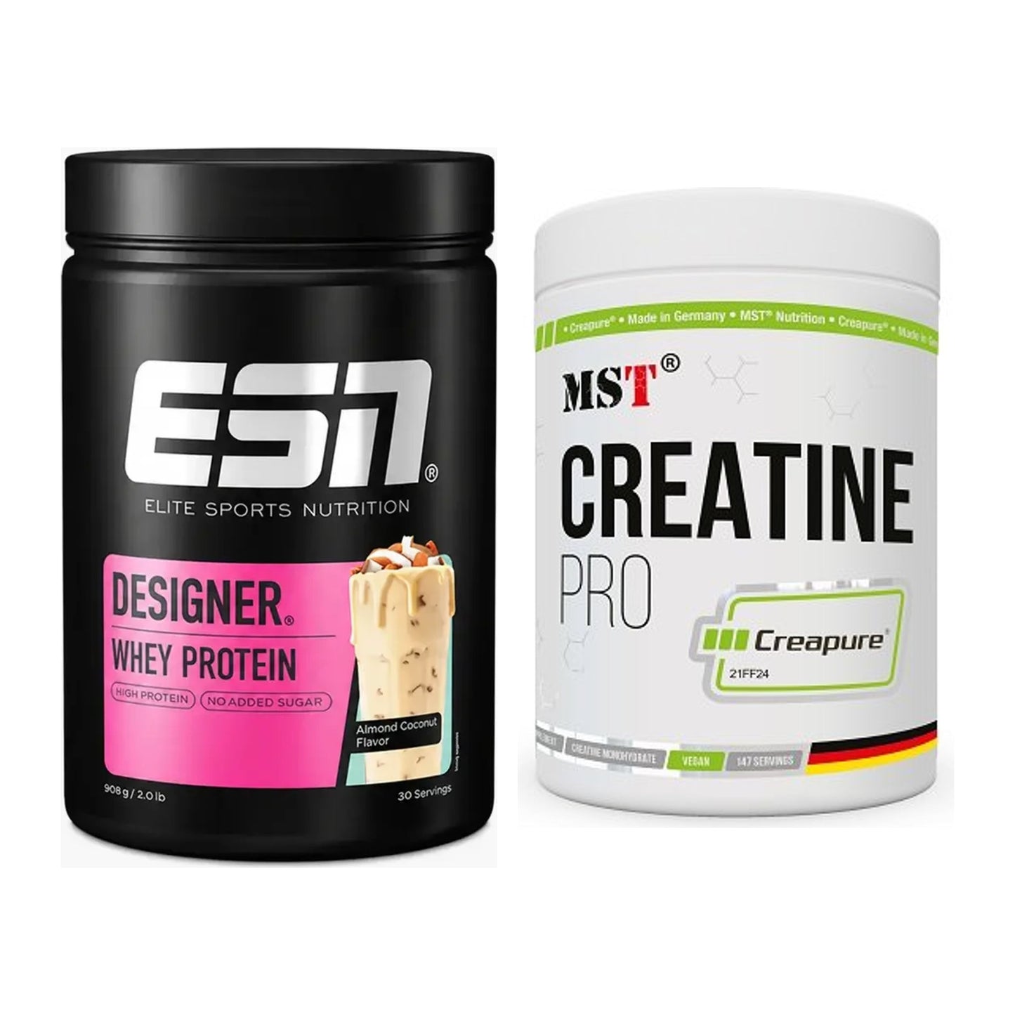 Muskelaufbau-Set: ESN Designer Whey + MST Creatin Pro CREAPURE – alle enthaltenen Artikel