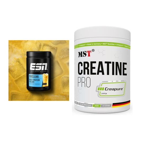 Muskelaufbau-Set: ESN ISOCLEAR Whey Isolate + MST Creatin Pro CREAPURE – alle enthaltenen Artikel