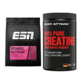 Muskelaufbau-Set: ESN Designer Whey + Body Attack 100% Pure Creatine – alle enthaltenen Artikel